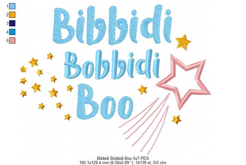 Bibbidi Bobbidi Boo - Fill Stitch Embroidery