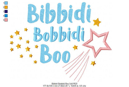Bibbidi Bobbidi Boo - Fill Stitch Embroidery