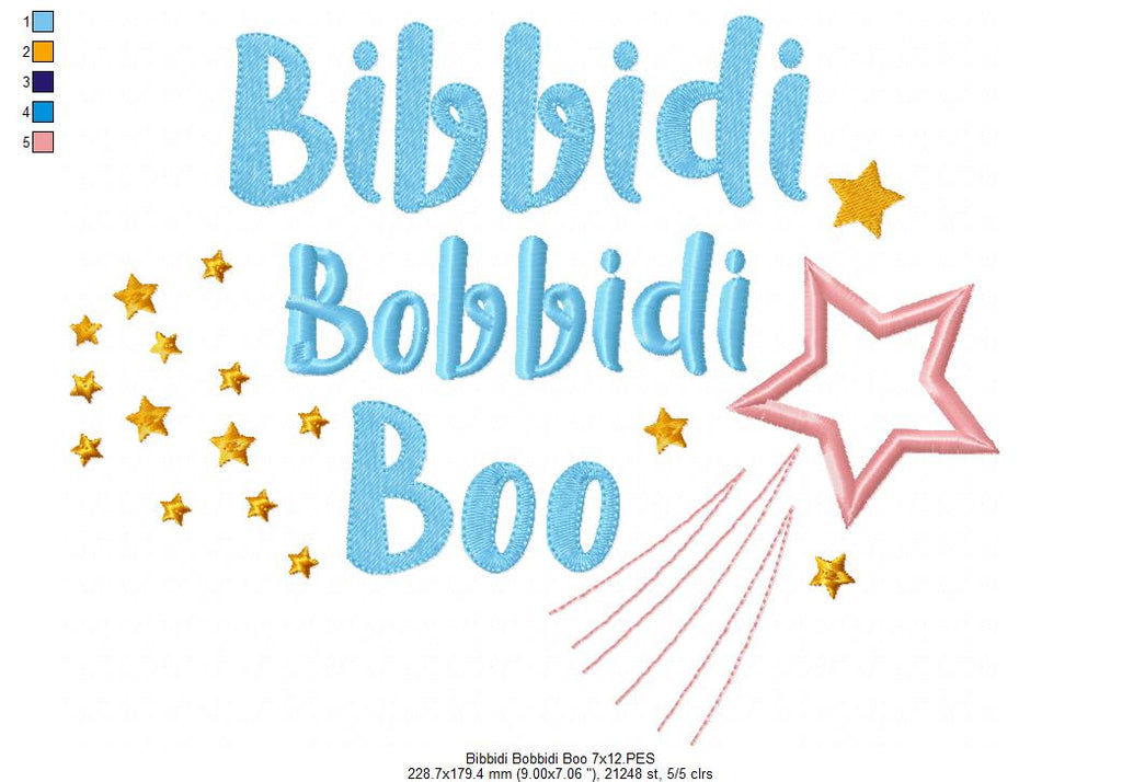 Bibbidi Bobbidi Boo - Fill Stitch Embroidery