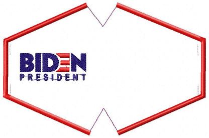 Joe Biden President Face Mask - ITH Project - Machine Embroidery Design