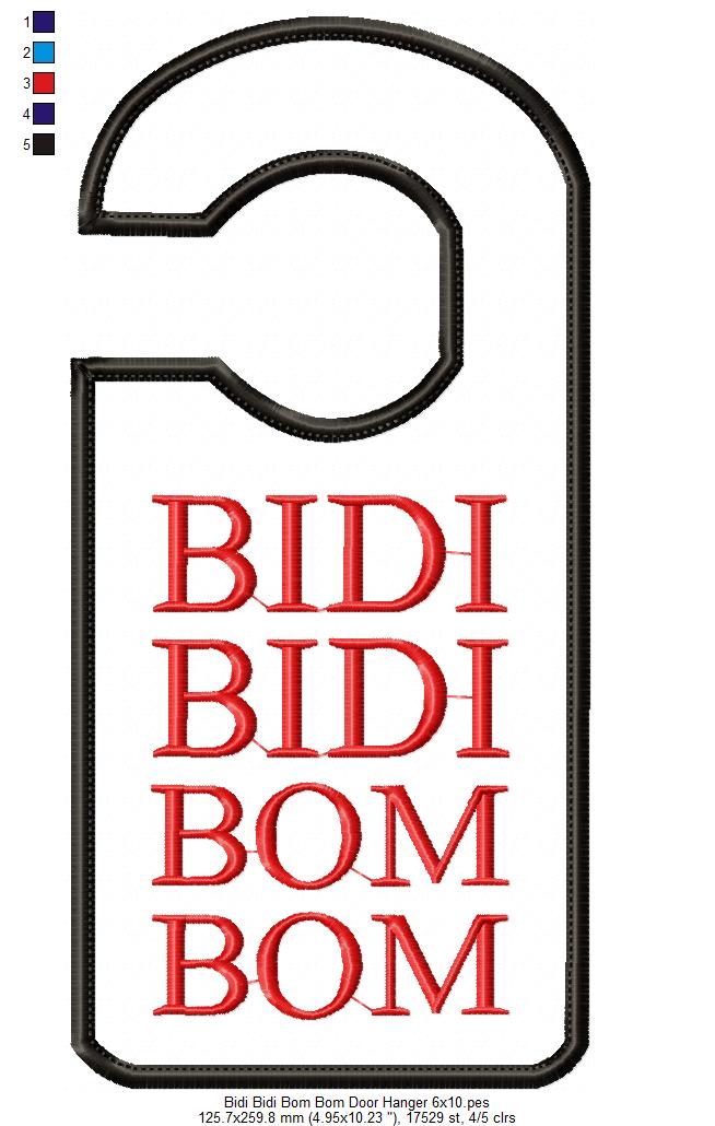 Selena Bidi Bidi Bom Bom Door Hanger - ITH Project - Machine Embroidery Design