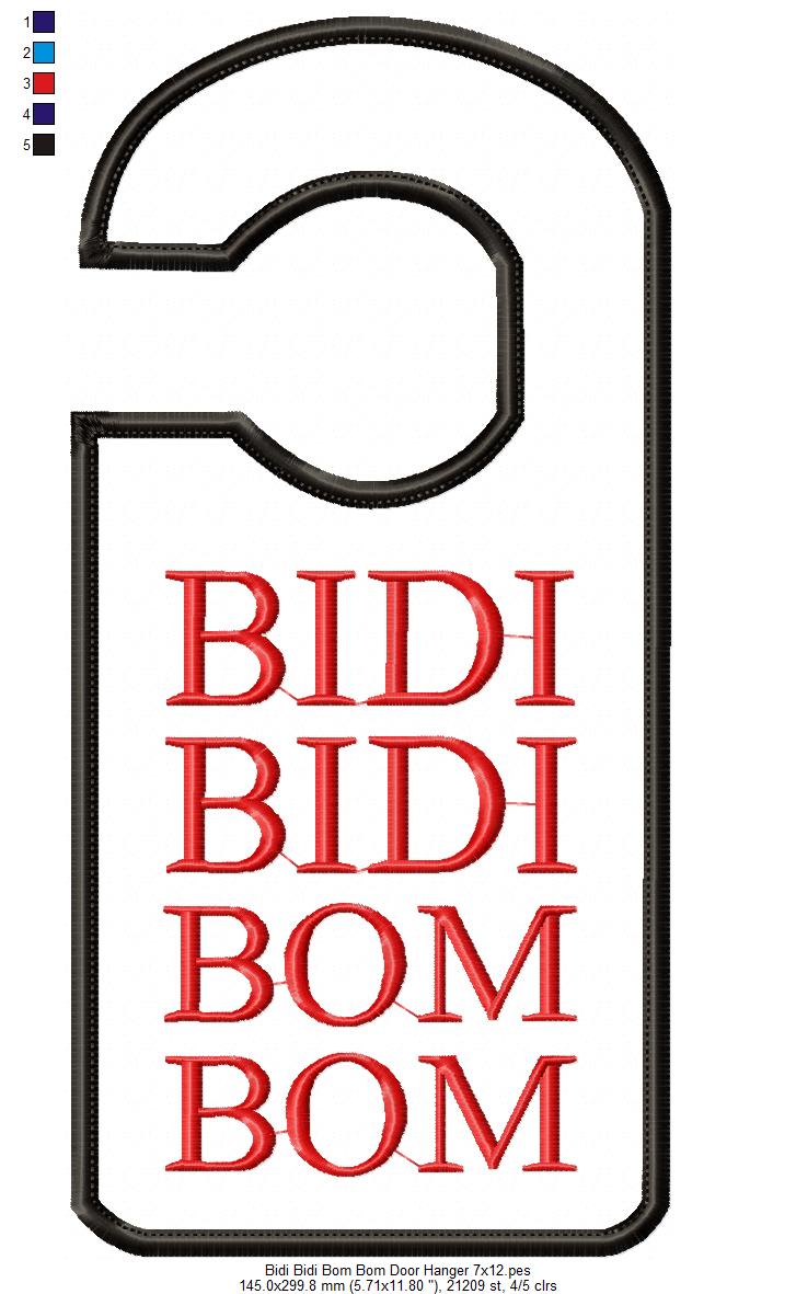 Selena Bidi Bidi Bom Bom Door Hanger - ITH Project - Machine Embroidery Design