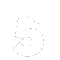 Big Bow Number 5 Five 5th Birthday - Applique