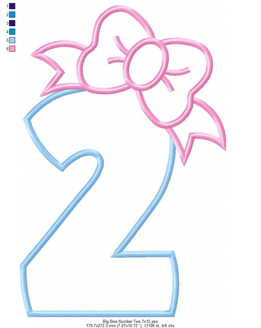 Big Bow Number Two - Appliqué – Machine Embroidery Design