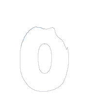 Big Bow Number 0 Monogram O - Applique