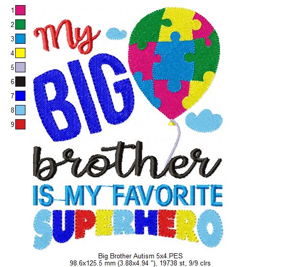 My Big Brother is my Favorite Super Hero - Fill Stitch