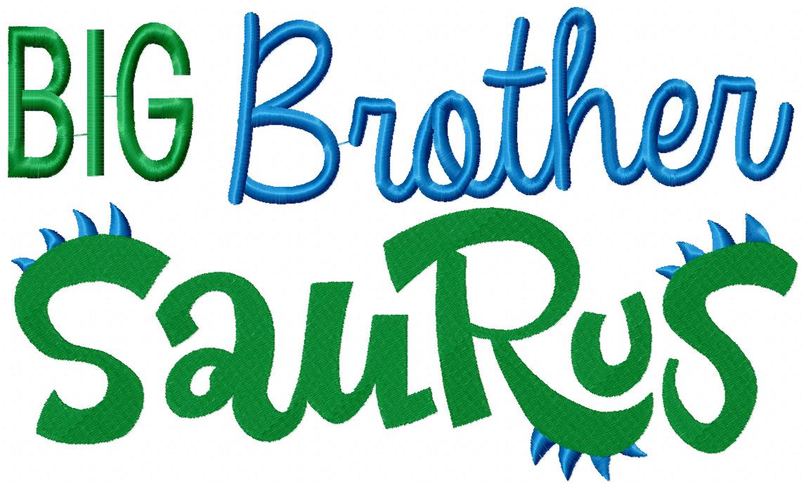 Big Brother Saurus - Fill Stitch Embroidery