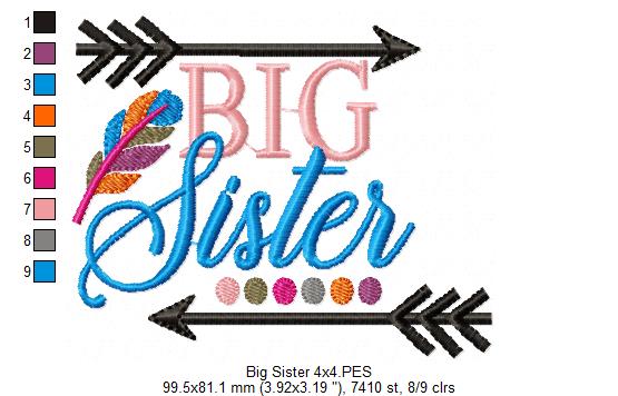 Big Sister – Fill Stitch – Machine Embroidery Design