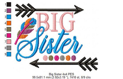 Big Sister – Fill Stitch – Machine Embroidery Design