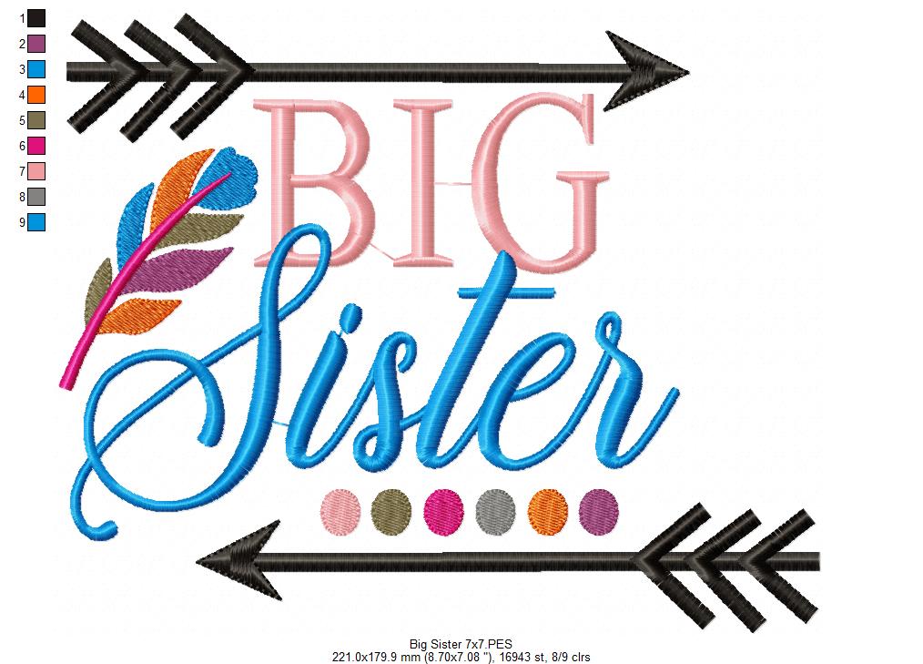Big Sister – Fill Stitch – Machine Embroidery Design