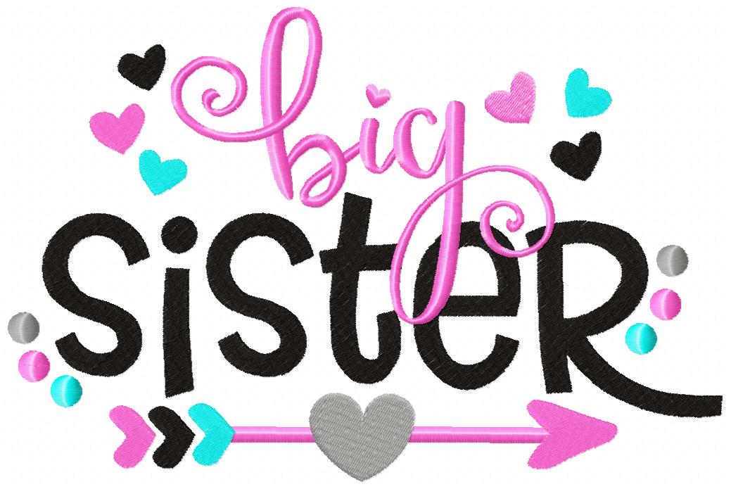 Sister Arrow and Hearts - Fill Stitch - Set of 6 designs - Machine Embroidery Design