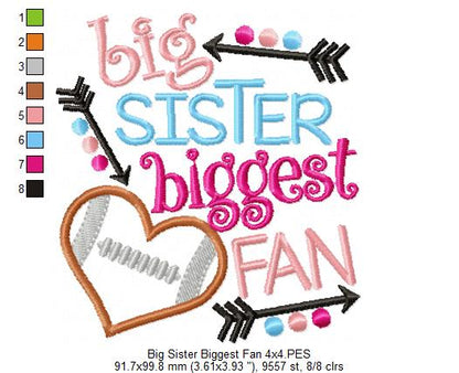 Big Sister Biggest Fan - Applique
