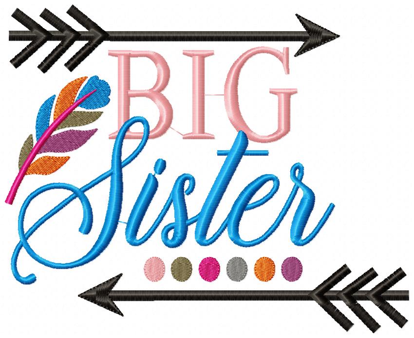 Big Sister – Fill Stitch – Machine Embroidery Design