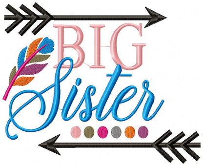 Big Sister – Fill Stitch – Machine Embroidery Design