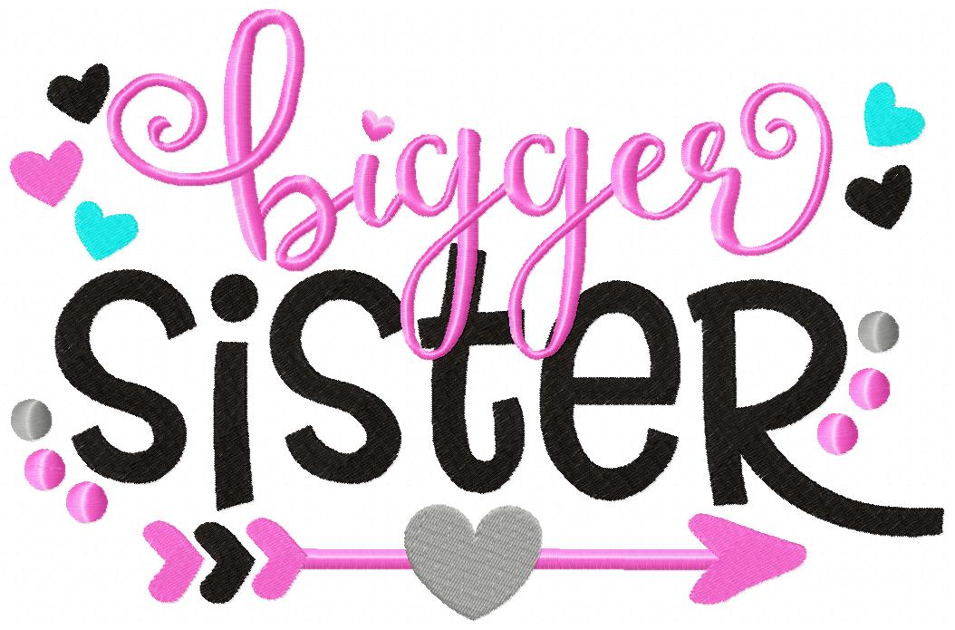 Sister Arrow and Hearts - Fill Stitch - Set of 6 designs - Machine Embroidery Design