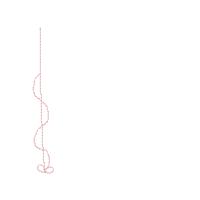 Little Bird on Garden Swing - Fill Stitch