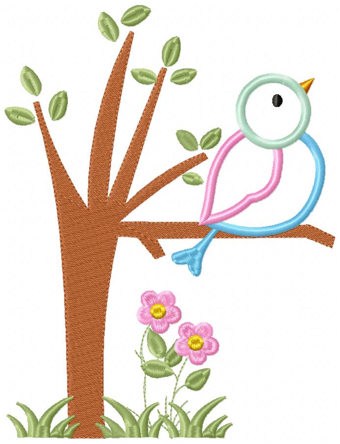 Bird on the Tree - Applique