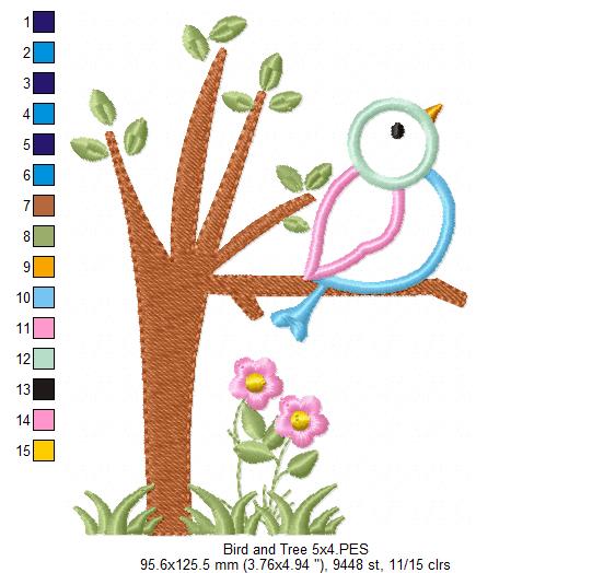 Bird on the Tree - Applique