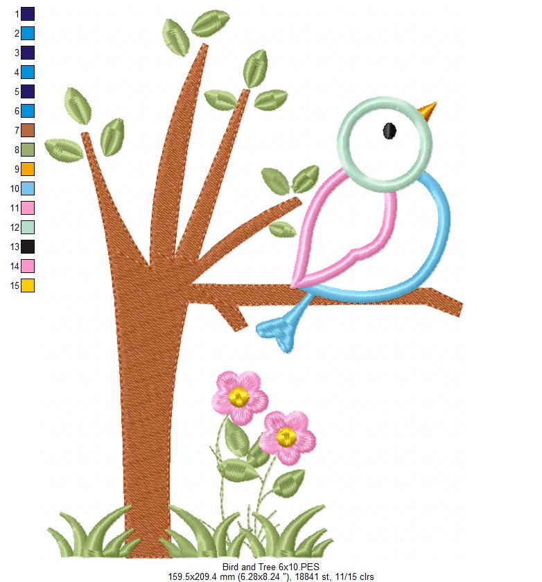 Bird on the Tree - Applique