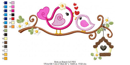 Birds on the Branch - Applique Embroidery