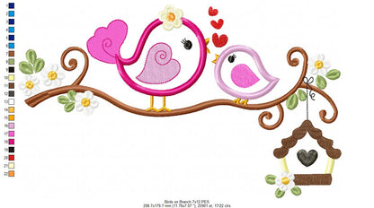 Birds on the Branch - Applique Embroidery
