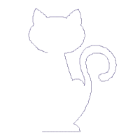 Black Cat - Applique - Machine Embroidery Design