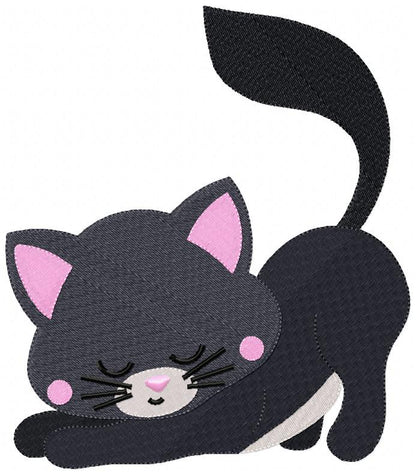 Black Kitty - Fill Stitch