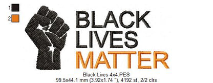 Black Lives Matter - Fill Stitch