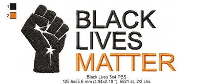 Black Lives Matter - Fill Stitch