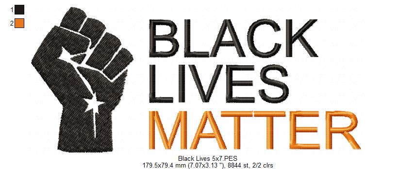 Black Lives Matter - Fill Stitch