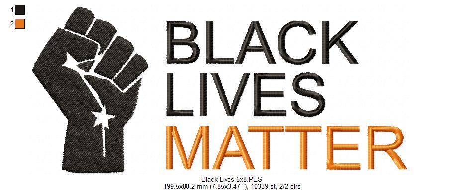 Black Lives Matter - Fill Stitch