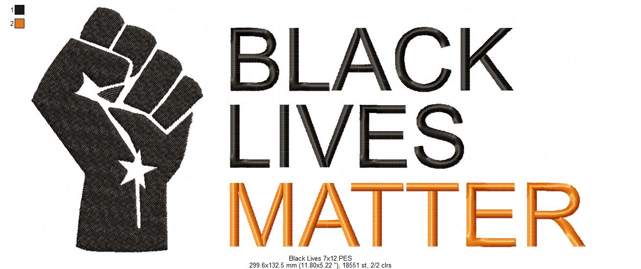 Black Lives Matter - Fill Stitch