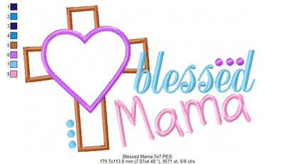Blessed Mama - Applique