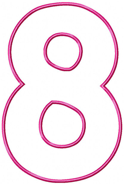 Block Numbers Birthday Set Numbers 0-9 - Applique
