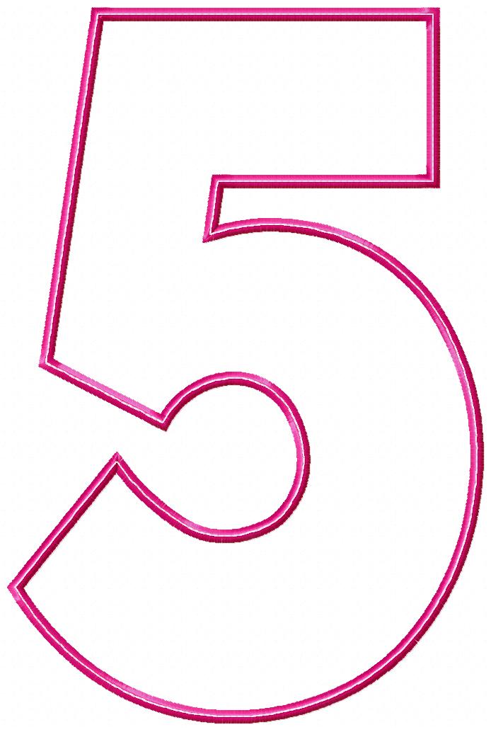 Block Numbers Birthday Set Numbers 0-9 - Applique