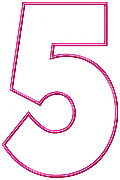 Block Numbers Birthday Set Numbers 0-9 - Applique