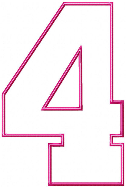 Block Numbers Birthday Set Numbers 0-9 - Applique