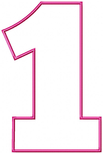 Block Numbers Birthday Set Numbers 0-9 - Applique