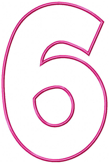 Block Numbers Birthday Set Numbers 0-9 - Applique