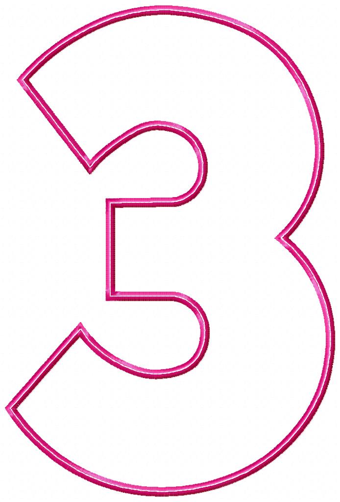 Block Numbers Birthday Set Numbers 0-9 - Applique