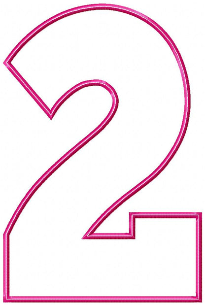 Block Numbers Birthday Set Numbers 0-9 - Applique