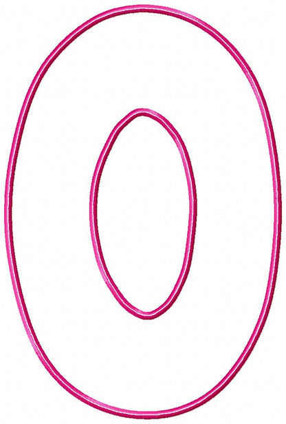 Block Numbers Birthday Set Numbers 0-9 - Applique