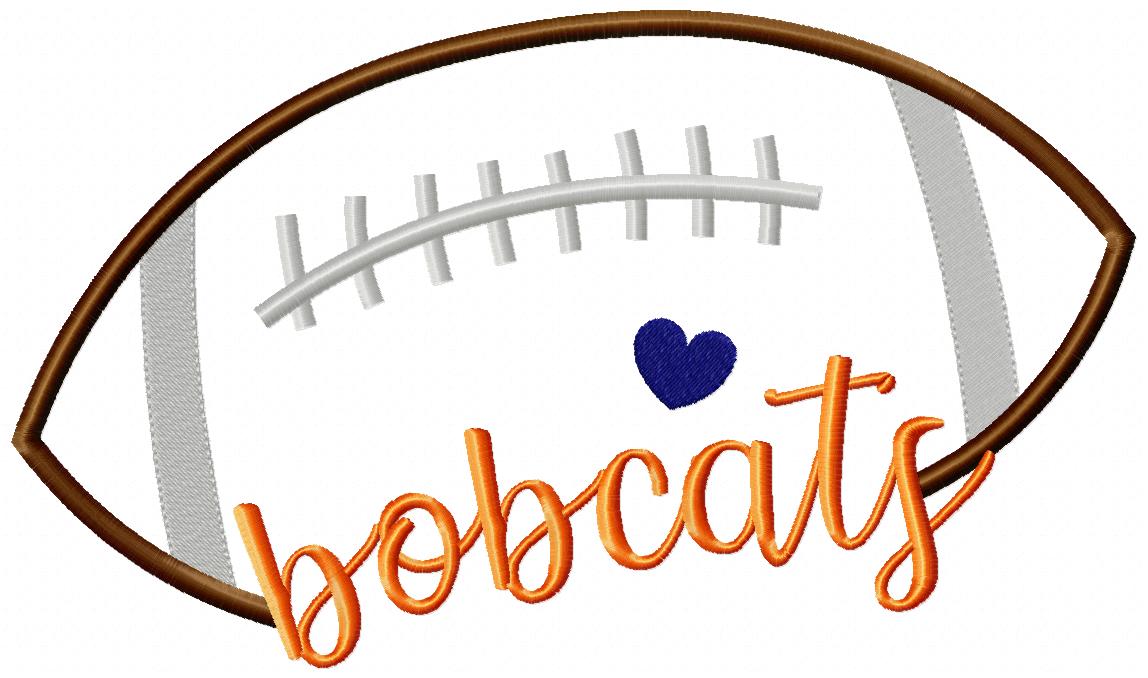 Bobcats Football Script - Satin Stitch – Machine Embroidery Design