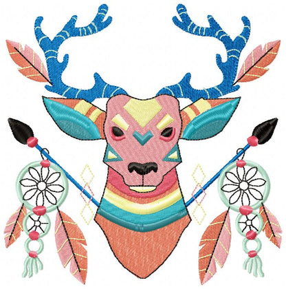 Boho Deer - Fill Stitch