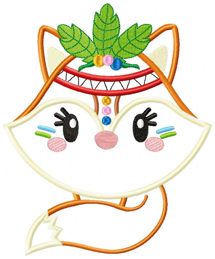 Boho Fox - Applique Embroidery