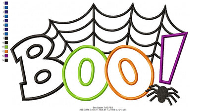 Boo! Spider - Applique Embroidery