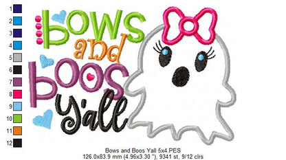 Bows and Boos Y'all - Applique