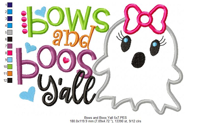 Bows and Boos Y'all - Applique