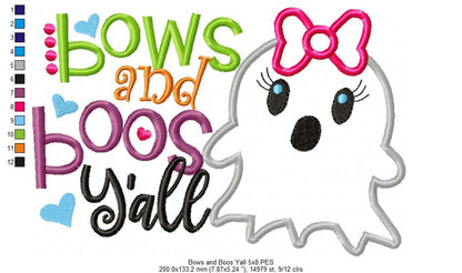 Bows and Boos Y'all - Applique