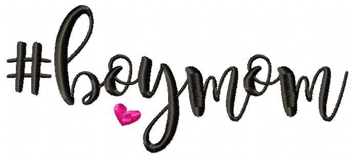 #Boymom Boy Mom - 4x4 5x7 - DooBeeDoo Embroidery Designs